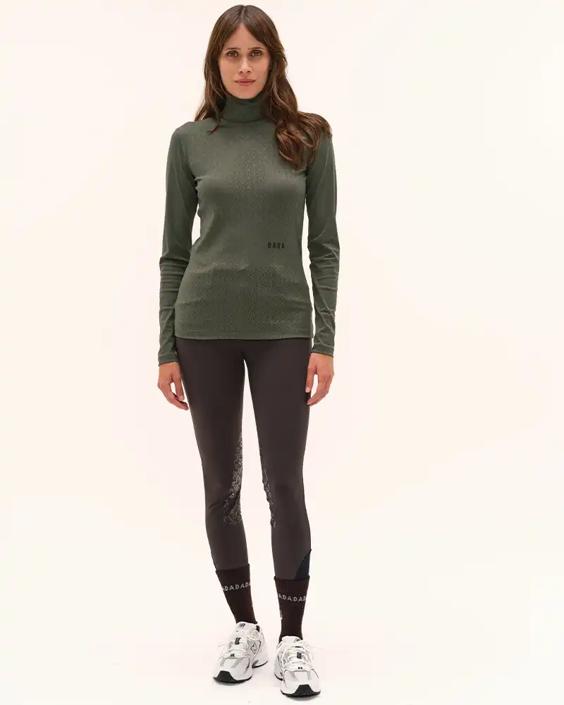 Calder - T-Shirt technique perforé d'équitation col montant - Image 13